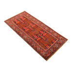 Authentic Turkish Red + Teal Accents Rug // 4'5" x 9'5"