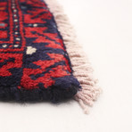 Authentic Turkish Red + Navy Rug // 2'11" x 11'1"