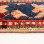 Authentic Turkish Orange + Dark Navy Rug // 4'3" x 11'1"