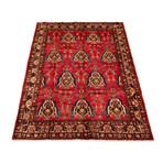 Authentic Turkish Red Print Rug // 6'6" x 9'0"