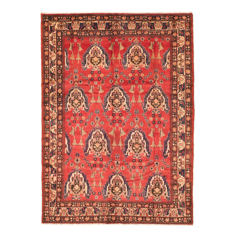 Authentic Turkish Red Print Rug // 6'6" x 9'0"