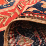 Authentic Turkish Orange + Dark Navy Rug // 4'3" x 11'1"