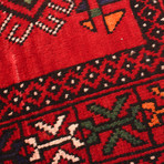 Authentic Turkish Red Diamond Rug // 5'1" x 9'6"