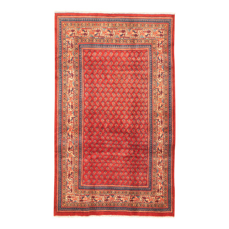 Authentic Turkish Bright Red Rug // 4'1" x 7'0"