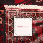 Authentic Turkish Black + Red Rug // 4'8" x 6'11"