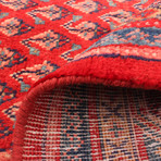 Authentic Turkish Bright Red Rug // 4'1" x 7'0"