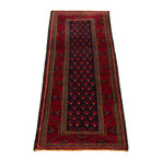 Authentic Turkish Burgundy + Black Accents Rug // 3'3" x 8'4"