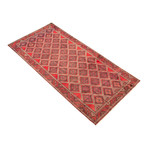 Authentic Turkish Red + Brown Rug // 4'9" x 9'9"