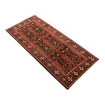 Authentic Turkish Black + Burgundy Rug // 4'6" x 9'11"