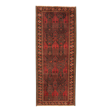 Authentic Turkish Dark Red Rug // 3'9" x 9'8"