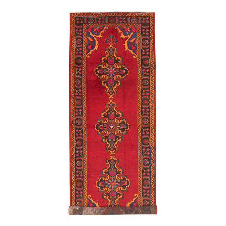 Authentic Turkish Red + Multicolor Accents Rug // 3'11" x 10'6"