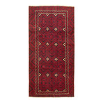 Authentic Turkish Red + Navy Rug // 4'9" x 9'6"