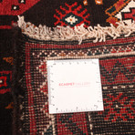 Authentic Turkish Black + Burgundy Rug // 4'6" x 9'11"