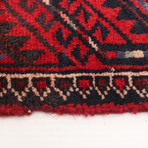 Authentic Turkish Red + Brown Rug // 4'9" x 9'9"