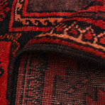 Authentic Turkish Red + Black Rug // 4'10" x 10'4"