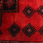 Authentic Turkish Red + Black Rug // 4'10" x 10'4"