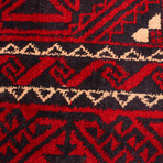 Authentic Turkish Red + Navy Rug // 4'9" x 9'6"