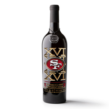 49ers 1981 Championship Season Etched Wine