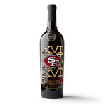 49ers 1981 Championship Season Etched Wine