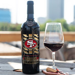 49ers 1984 Championship Season Etched Wine