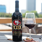 49ers 1994 Championship Season Etched Wine