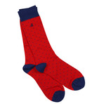 Luxury Super Soft Bamboo Socks // Pack of 3 // Red + Blue