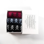 Luxury Super Soft Bamboo Socks // Pack of 3 // Skulls