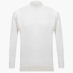 Woolen Light Mock Neck Sweater // Gray (3XL)