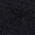 Woolen V-Neck Sweater // Anthracite (3XL)