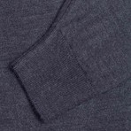 Woolen Light Mock Neck Sweater // Anthracite (3XL)