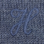 Woolen Light Mock Neck Sweater // Blue (2XL)