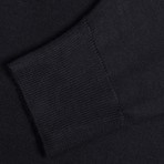 Woolen V-Neck Sweater // Black (XL)