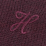 Woolen V-Neck Sweater // Maroon (S)