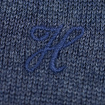 Woolen Polo Sweater // Blue (2XL)
