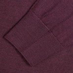 Woolen V-Neck Sweater // Maroon (XL)