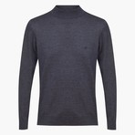 Woolen Light Mock Neck Sweater // Anthracite (S)