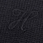 Woolen Crewneck Sweater // Black (3XL)