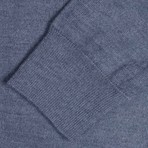 Woolen Light Mock Neck Sweater // Blue (3XL)