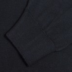 Woolen Light Mock Neck Sweater // Black (M)