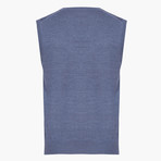 Woolen Sweater Vest // Blue (3XL)