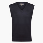 Woolen Sweater Vest // Black (XL)