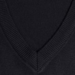Woolen Sweater Vest // Black (2XL)