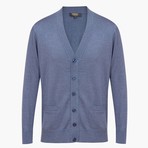 Woolen Cardigan // Blue (4XL)