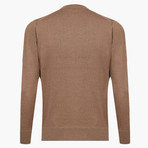 Woolen Crewneck Sweater // Light Brown (3XL)