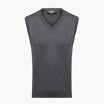 Woolen Sweater Vest // Gray (3XL)
