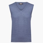 Woolen Sweater Vest // Blue (XL)
