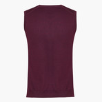 Woolen Sweater Vest // Maroon (M)