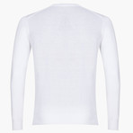 Cotton Crewneck Sweater // White (2XL)