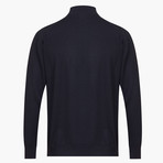 Woolen Light Mock Neck Sweater // Black (S)