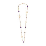 Mimi Milano 18k Rose Gold Amethyst + Violet Freshwater Pearls